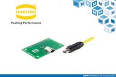 贸泽开售HARTING奠定行业标准的T1 Industrial单对以太网产品