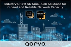 Qorvo 面向 5G 小型蜂窝基站推出业界首款 C 频段 BAW 带通滤波器和开关／LNA 模块
