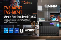 QNAP �Ƴ�ȫ���׿� Thunderbolt 4 NAS TVS��h674T/TVS��h874T�����ص� 12 �� Intel Core i5��i7��i9 ������