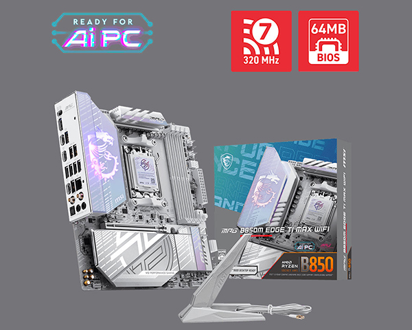 白化高阶 M－ATX 主板，微星上线 MPG B850M EDGE TI MAX WIFI
