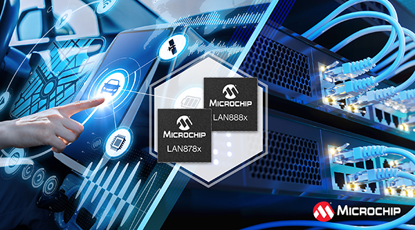 Microchip推出新一代100/1000BASE T1单对以太网PHY 集成MACsec安全、时间敏感网络与功能安全特性